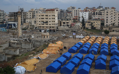 Zelte im Gazastreifen. (Archivbild) - Foto: Omar Ashtawy  Apaimages/APA Images via ZUMA Press Wire/dpa