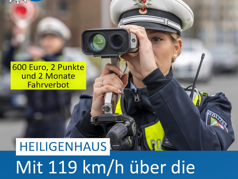 POL-ME: 600 Euro, zwei Punkte und zwei Monate Fahrverbot: BMW-Fahrer fährt 65 km/h zu schnell - Heiligenhaus - 2502039 - Foto: presseportal.de