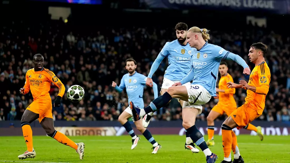 Superstar Erling Haaland traf zur 1:0-Führung für Manchester City. - Bild: Mike Egerton/PA Wire/dpa