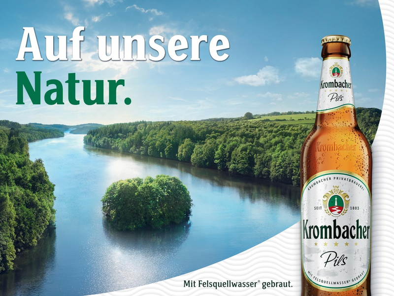 Natürlich verbunden - Krombacher präsentiert neuen Markenauftritt und startet Kampagne Auf unsere Natur - Foto: presseportal.de