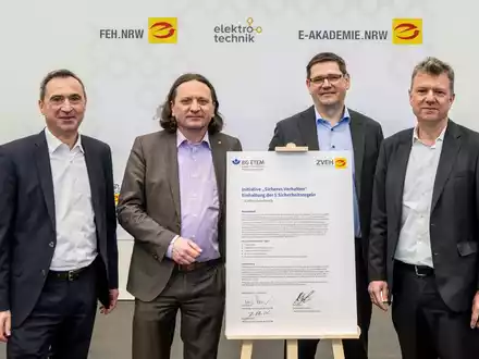 Arbeitssicherheit wird in E-Handwerken groß geschrieben - ZVEH und BG ETEM unterzeichnen Branchenvereinbarung - Foto: presseportal.de