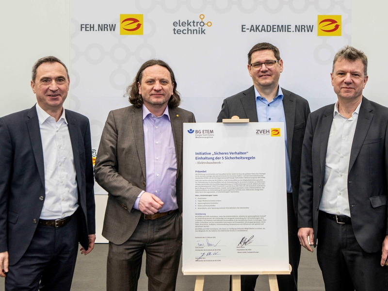 Arbeitssicherheit wird in E-Handwerken groß geschrieben - ZVEH und BG ETEM unterzeichnen Branchenvereinbarung - Foto: presseportal.de