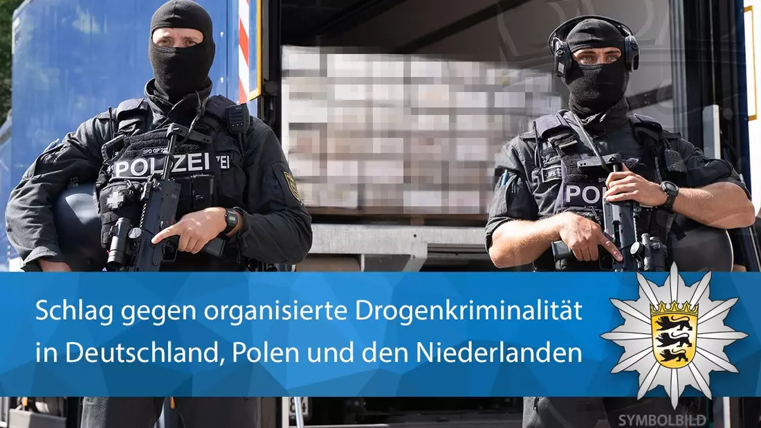 LKA-BW: Das Landeskriminalamt Baden-Württemberg und das Zollfahndungsamt Stuttgart erzielen empfindlichen Schlag gegen die organisierte Drogenkriminalität in Deutschland, Polen und den Niederlanden - Bild: presseportal.de