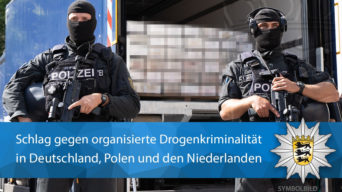 LKA-BW: Das Landeskriminalamt Baden-Württemberg und das Zollfahndungsamt Stuttgart erzielen empfindlichen Schlag gegen die organisierte Drogenkriminalität in Deutschland, Polen und den Niederlanden - Foto: presseportal.de
