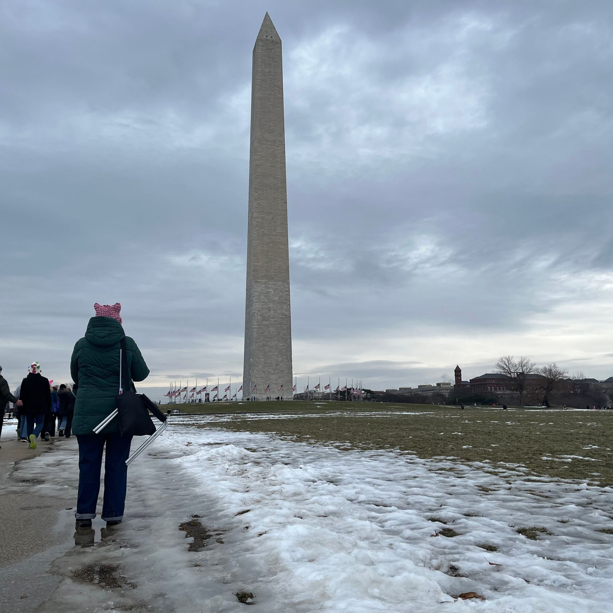 Der Protest vor Trumps Amtseinführung in Washington im Januar fiel eher mager aus. (Archivbild) - Foto: Luzia Geier/dpa