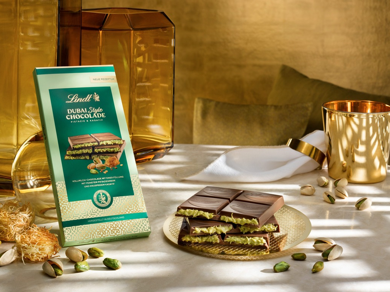 Viral, verführerisch, verfügbar: Die Lindt Dubai Style Chocolade kommt in den Supermarkt - Foto: presseportal.de