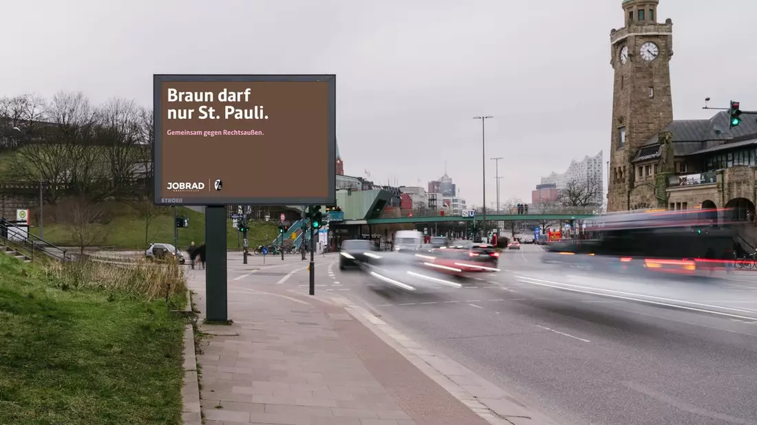 Braun darf nur St. Pauli: Mit JobRad gegen Rechtsaußen - Bild: presseportal.de