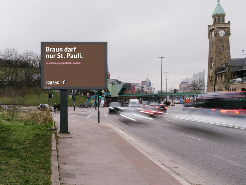 Braun darf nur St. Pauli: Mit JobRad gegen Rechtsaußen - Foto: presseportal.de
