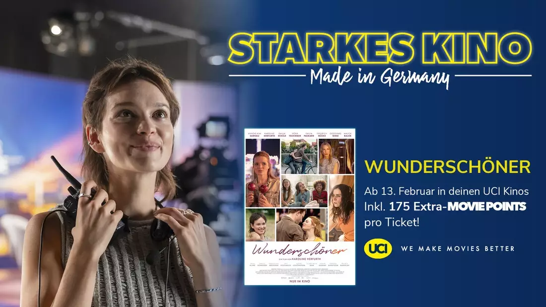 UCI feiert Starkes Kino - made in Germany / Neue Kampagne startet mit Karoline Herfurths WUNDERSCHÖNER - Bild: presseportal.de