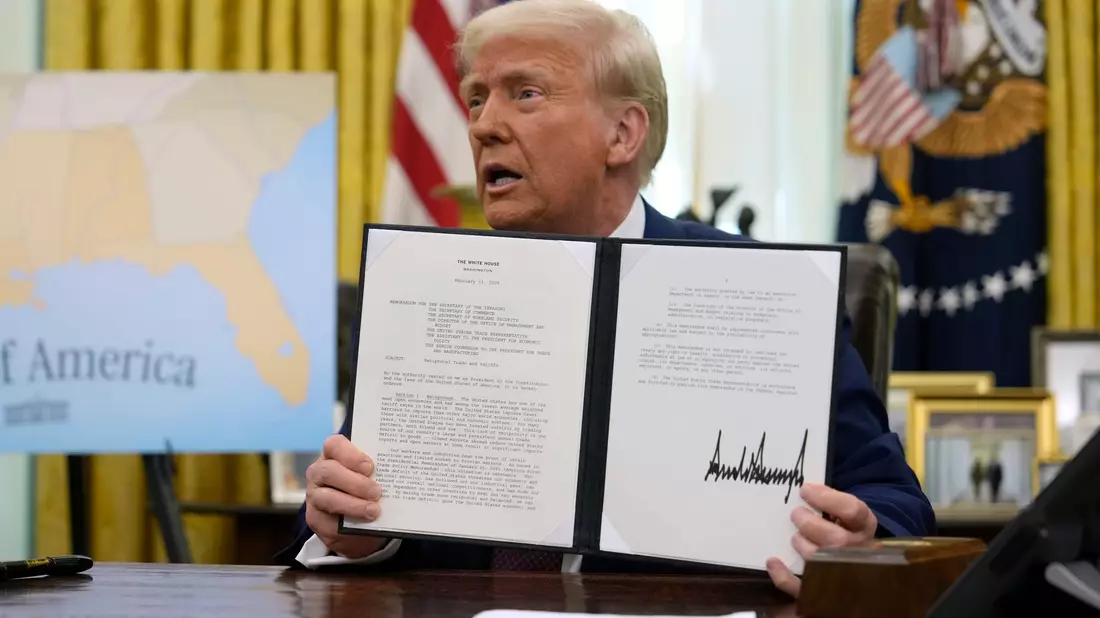 rump will die Aufschläge dort anheben, wo andere Länder höhere Zölle auf US-Güter erheben als umgekehrt.  - Bild: Ben Curtis/AP/dpa