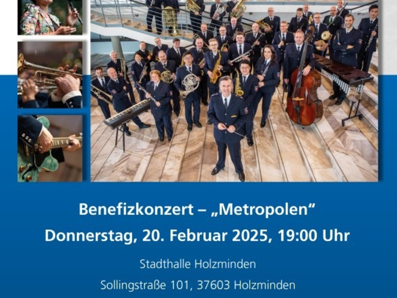 POL-HM: Benefizkonzert des Polizeiorchesters in der Stadthalle Holzminden - Foto: presseportal.de