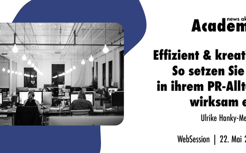 Effizient & kreativ: So setzen Sie KI in Ihrem PR-Alltag wirksam ein / Ein Webinar in der Academy von news aktuell - Foto: presseportal.de Effizient & kreativ: So setzen Sie KI in Ihrem PR-Alltag wirksam ein / Ein Webinar in der Academy von news aktuell - Foto: presseportal.de
