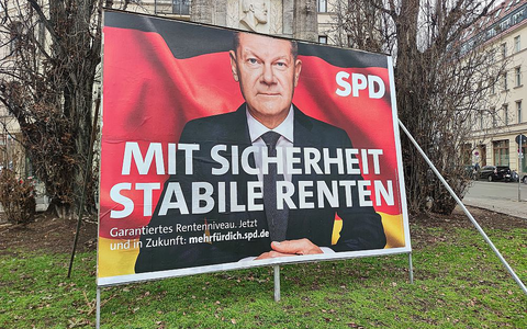 SPD-Wahlplakat mit Olaf Scholz (Archiv) - Foto: über dts Nachrichtenagentur