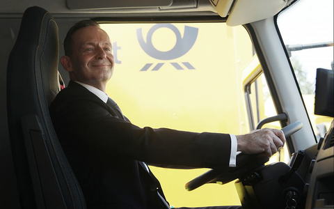 Volker Wissing in einem Post-LKW (Archiv) - Foto: über dts Nachrichtenagentur