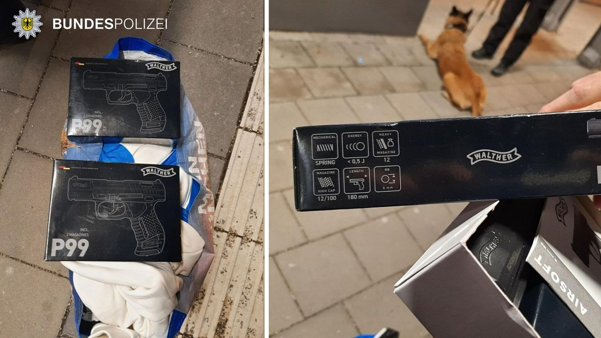 Bundespolizeidirektion München: Mit Softair-Waffe im Zug / Gefährderansprache bei 17-Jährigem - Foto: presseportal.de
