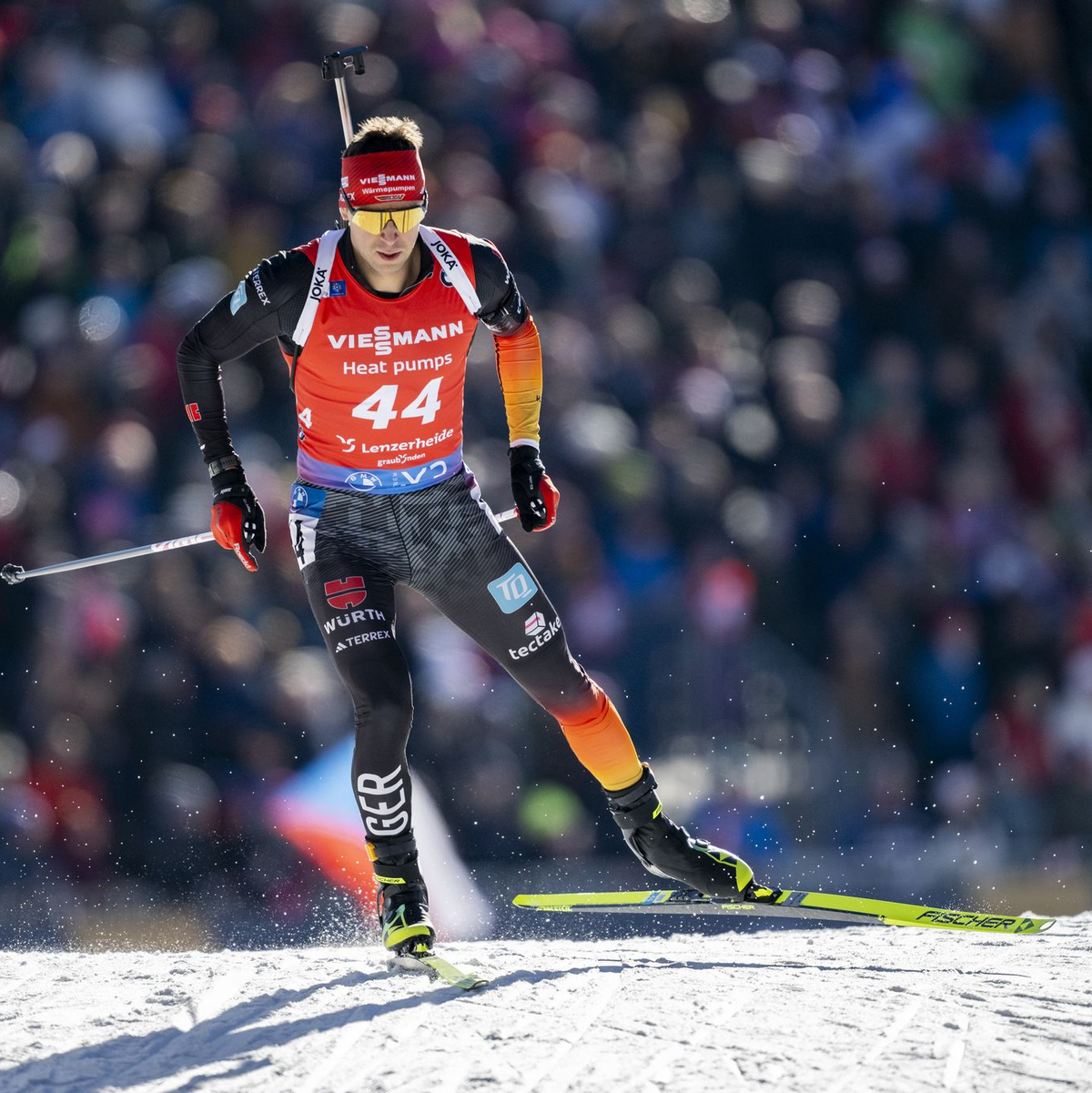 Auch Philipp Horn enttäuscht am Schießstand.  - Foto: Gian Ehrenzeller/KEYSTONE/dpa