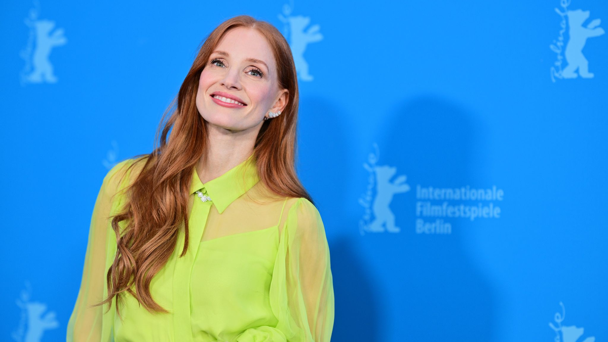 Jessica Chastain während der Pressekonferenz zum Wettbewerbsfilm «Dreams». - Foto: Sebastian Christoph Gollnow/dpa