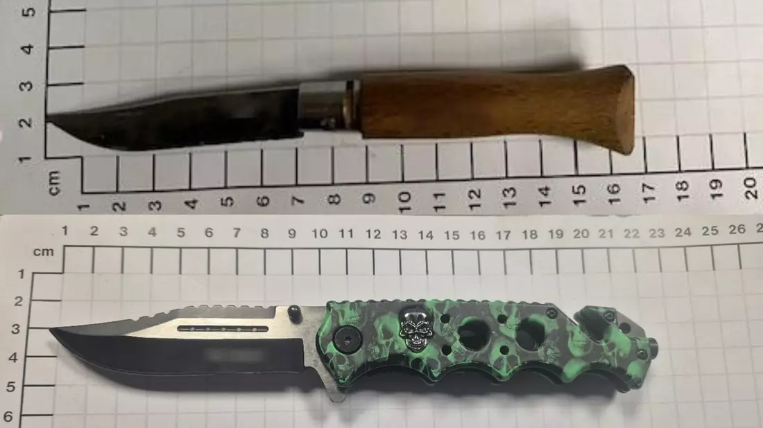 BPOL NRW: Bundespolizei beschlagnahmt Einhandmesser - Bild: presseportal.de