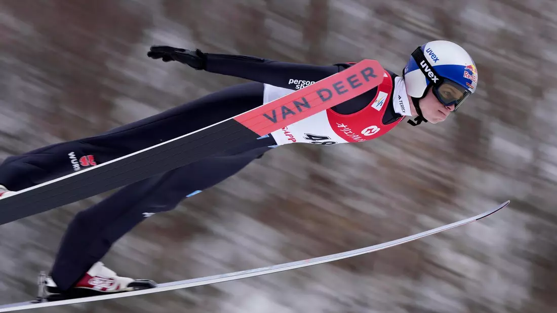 Bester Deutscher auf Rang neun: Andreas Wellinger. - Bild: Uncredited/Kyodo News/AP/dpa