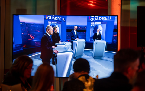 Streit um die Position der AfD in der RTL/ntv-Kanzlerkandidatenrunde - Foto: Michael Kappeler/dpa