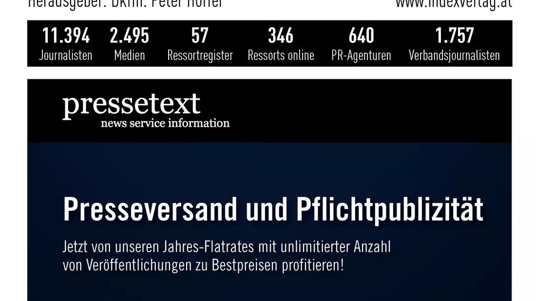 Journalisten-, Medien- & PR-Index 2025 - Bild: Index Verlag über pressetext.de