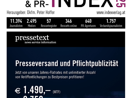 Journalisten-, Medien- & PR-Index 2025 - Foto: Index Verlag über pressetext.de