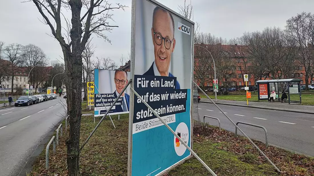 CDU-Wahlplakate mit Friedrich Merz (Archiv) - Bild: über dts Nachrichtenagentur