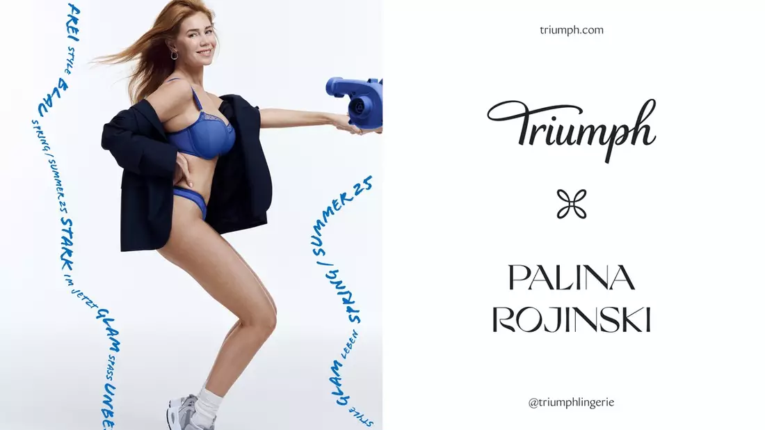 Die Everyday Styles aus der Triumph x Palina Rojinski ,,Cosmic Heartbeat Kollektion - Bild: presseportal.de