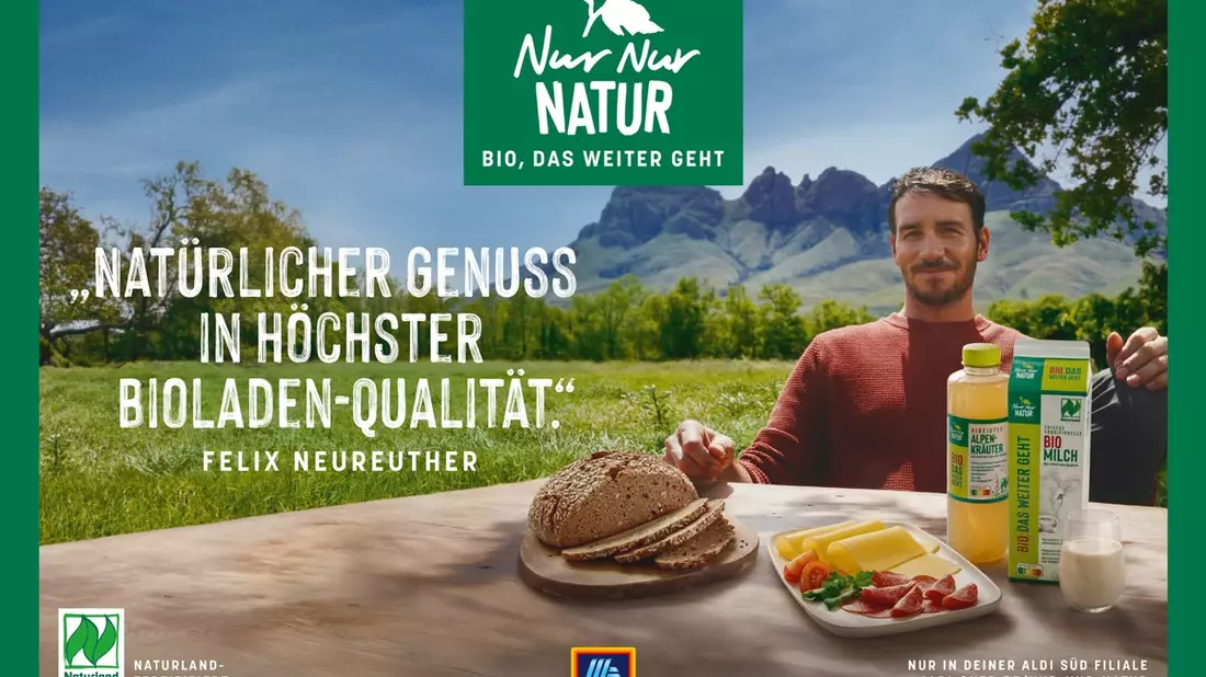 Felix Neureuther und ALDI SÜD: Gemeinsam für bewusste Ernährung und NUR NUR NATUR - Bild: presseportal.de