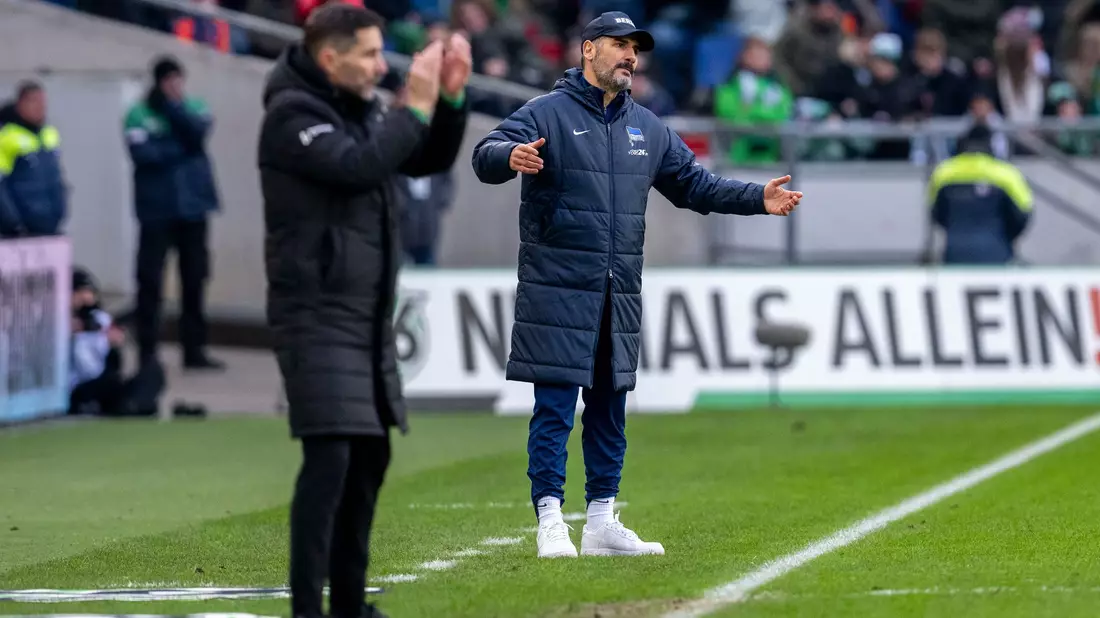 Das letzte Spiel von Leitl (l.) bei Hannover war ein 0:0 gegen die Hertha. - Bild: David Inderlied/dpa