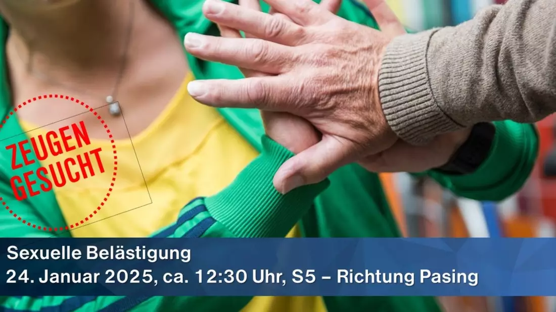 Bundespolizeidirektion München: Betroffene von sexueller Belästigung in der S-Bahn gesucht - Bild: presseportal.de