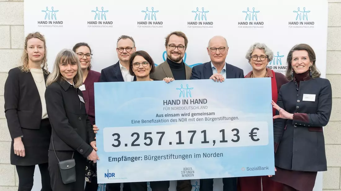 Erfolgreiche NDR Benefizaktion: Hand in Hand für Norddeutschland sammelt mehr als 3 Millionen Euro für Projekte gegen Einsamkeit - Bild: presseportal.de