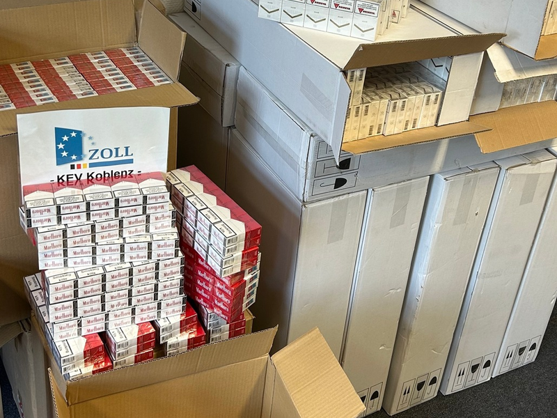 HZA-KO: Mehr als 200.000 Zigaretten beschlagnahmt - Foto: presseportal.de