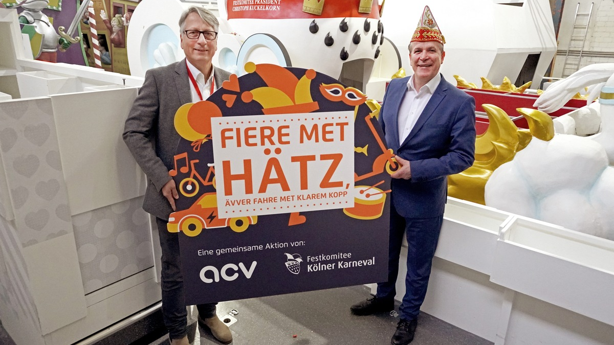 Fiere met Hätz, ävver fahre met klarem Kopp: ACV kooperiert mit dem Festkomitee Kölner Karneval - Foto: presseportal.de