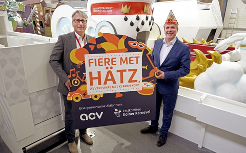 Fiere met Hätz, ävver fahre met klarem Kopp: ACV kooperiert mit dem Festkomitee Kölner Karneval - Foto: presseportal.de