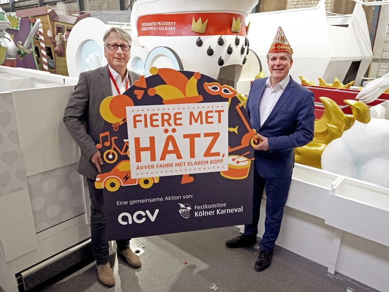 Fiere met Hätz, ävver fahre met klarem Kopp: ACV kooperiert mit dem Festkomitee Kölner Karneval - Foto: presseportal.de