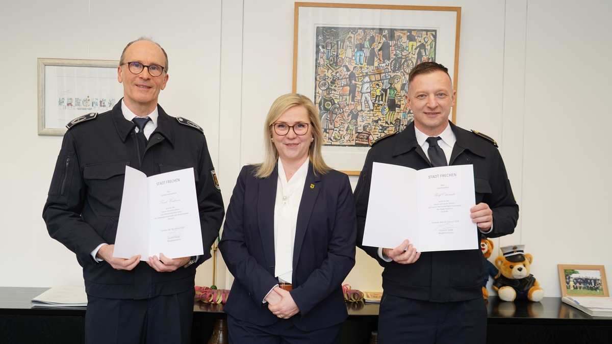 FW Frechen: Neuer Leiter der Freiwilligen Feuerwehr Frechen ernannt - Foto: presseportal.de