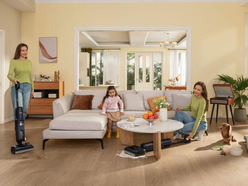 Smarter Haushalt: Mit dem neuen FLOOR ONE S7 STRETCH Ultra von Tineco wird die Bodenpflege zum Kinderspiel - Foto: presseportal.de