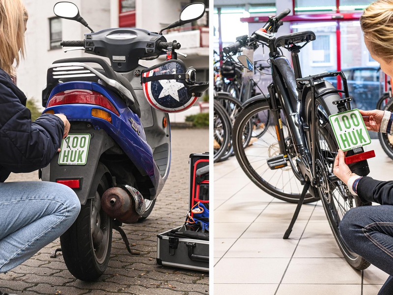 Erst versichern, dann losfahren: Mopeds, E-Scooter und S-Pedelecs brauchen neues Versicherungskennzeichen - Foto: presseportal.de