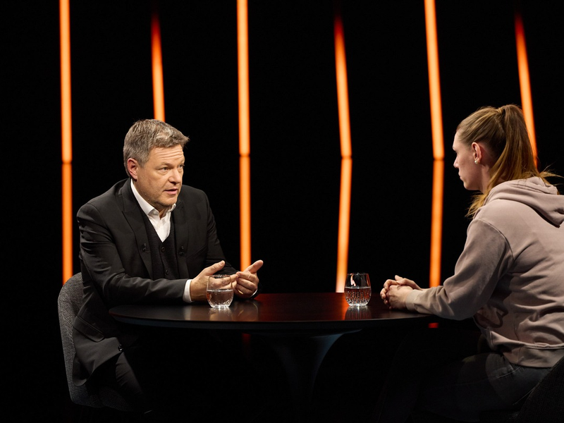 Robert Habeck Liska Wahl-Countdown - Foto: Joyn/Svenja Blobel, presseportal.de