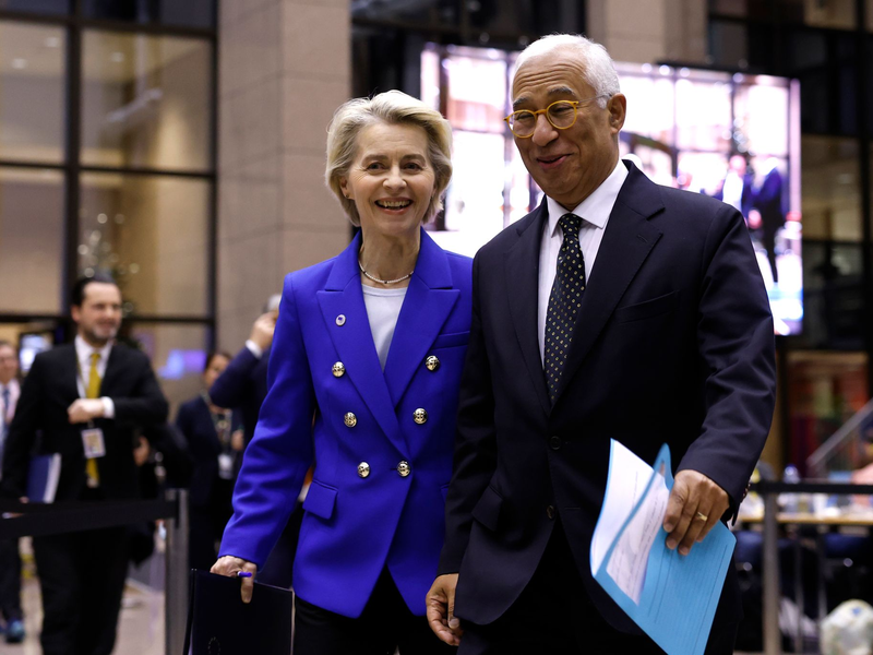 Wollen gemeinsam ein Zeichen setzen: die Präsidentin der Europäischen Kommission, Ursula von der Leyen, und der Präsident des Europäischen Rates, António Costa. (Archivbild) - Foto: Omar Havana/AP/dpa