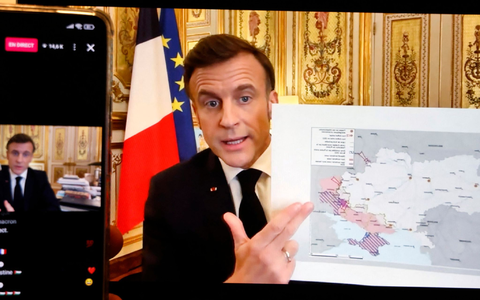 Macron will Trump davon überzeugen, beim Thema Ukraine mit den Europäern an einem Strang zu ziehen. - Foto: Ludovic Marin/AFP/dpa
