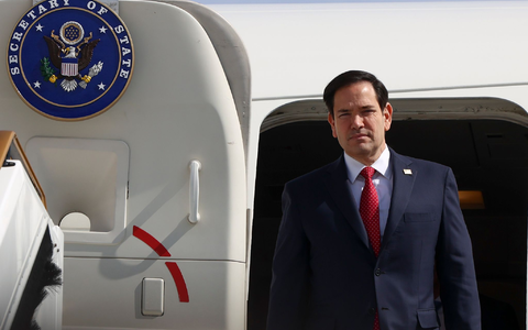 US-Außenminister Rubio fordert, dass die Hamas «ausgerottet» wird. (Archivbild) - Foto: Evelyn Hockstein/Pool Reuters/AP/dpa