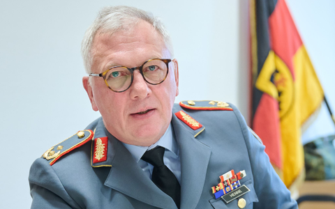 Andreas Henne - designierter Kommandeur Heimatschutzdivision - Foto: Annette Riedl/dpa