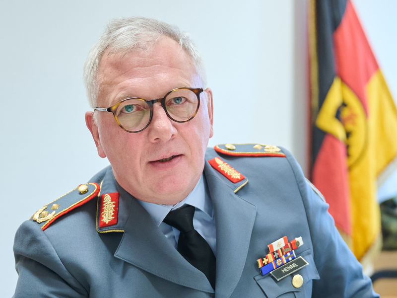 Andreas Henne - designierter Kommandeur Heimatschutzdivision - Foto: Annette Riedl/dpa