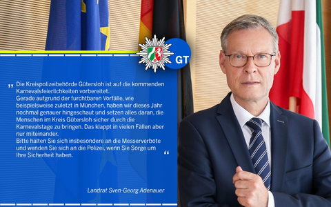 POL-GT: Deutliche Hinweise der Polizei zu den Karnevalstagen im Kreis Gütersloh - Foto: presseportal.de