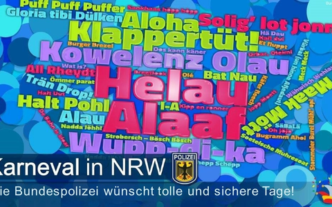 BPOL NRW: Fröhlich, bunt und vor allem sicher durch die jecken Tage Bundespolizei NRW hat gefährliche Gegenstände im Fokus/ Allgemeinverfügung zum Mitführverbot an 17 Bahnhöfen - Foto: presseportal.de