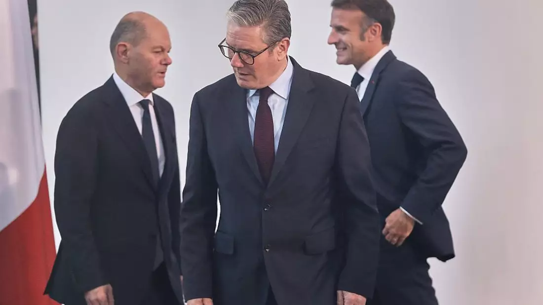 Scholz, Starmer, Macron (Archiv) - Bild: über dts Nachrichtenagentur