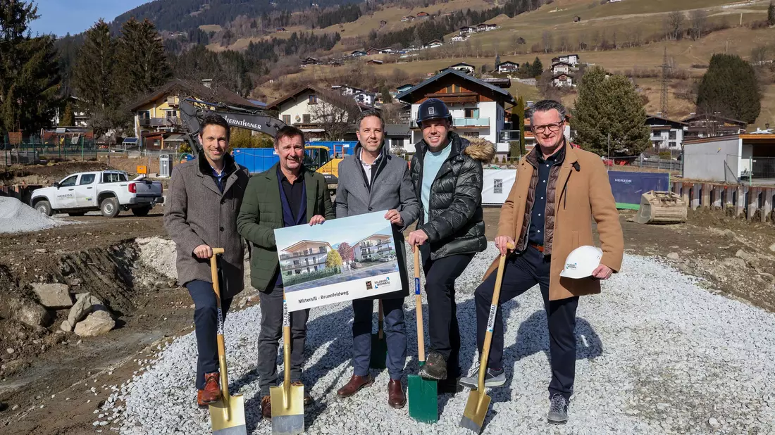 Spatenstich Wohnbauprojekt Mittersill - Bild: Neumayr über pressetext.de