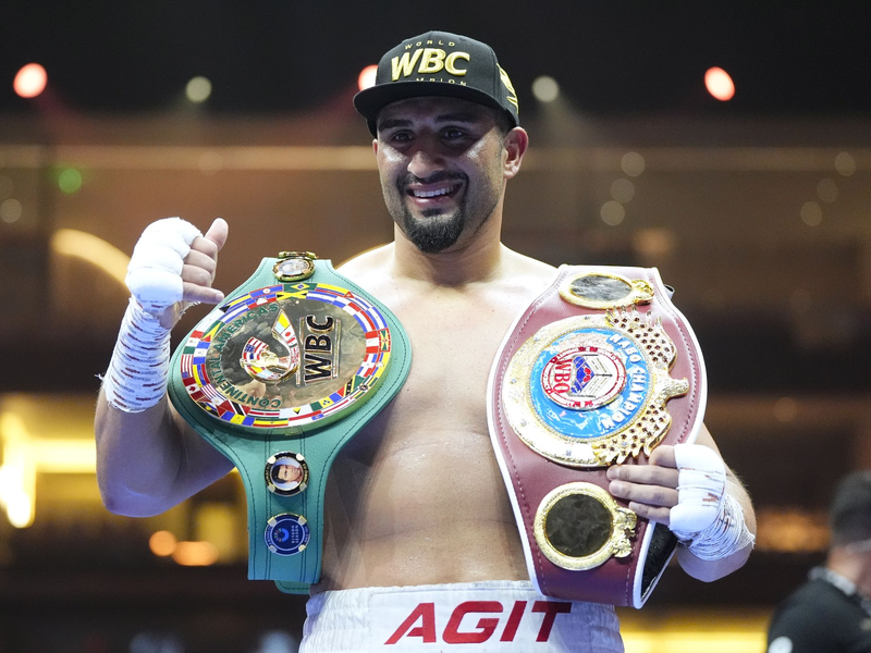 Der deutsche Boxer Agit Kabayel feiert den nächsten Erfolg (Archiv). - Foto: Nick Potts/PA Wire/dpa
